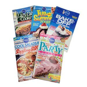 Pillsbury Cookbooks Lot Of 5 1988 1993 Bake-Off BBQ Party Summer Recipe Cooking